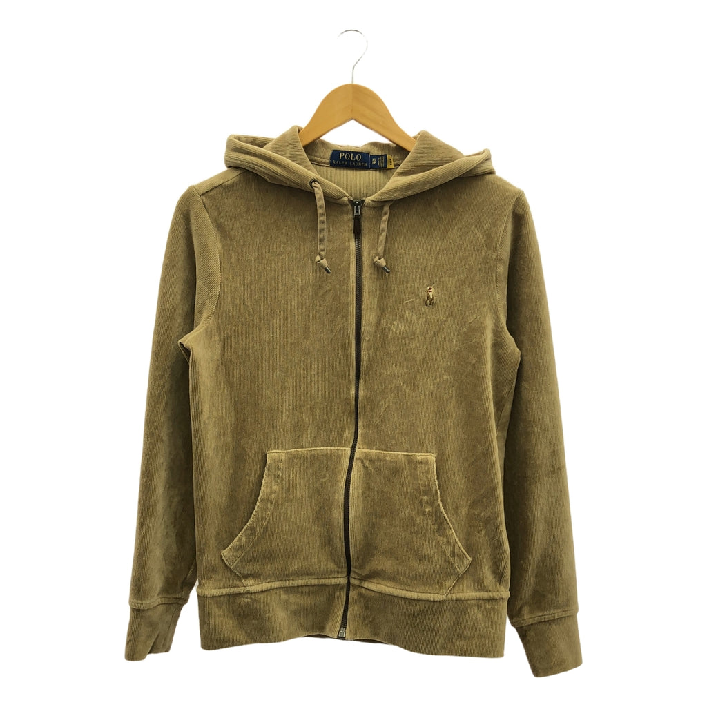 POLO RALPH LAUREN / ポロラルフローレン | コットンジップアップパーカー | XS | キャメル | レディース