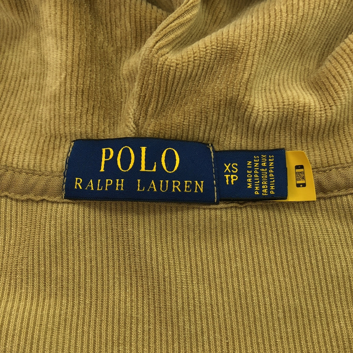 POLO RALPH LAUREN / 폴로랄프로렌 | 코튼 지퍼 업 후드 | XS | 카멜 | 여성