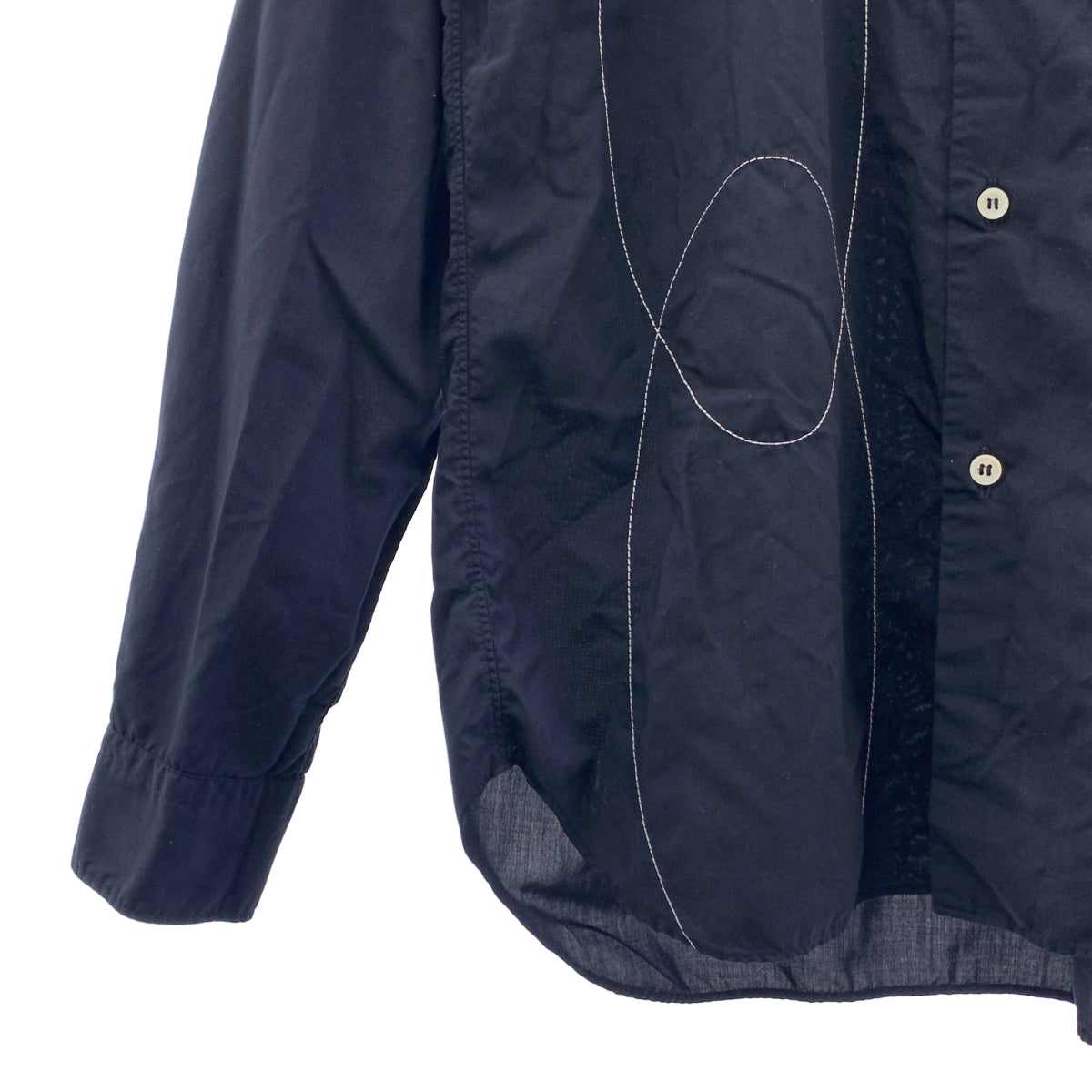 COMME des GARÇONS HOMME DEUX | 男士Estelle 縫製襯衫| SHOPBOP S 號 |海軍|男士