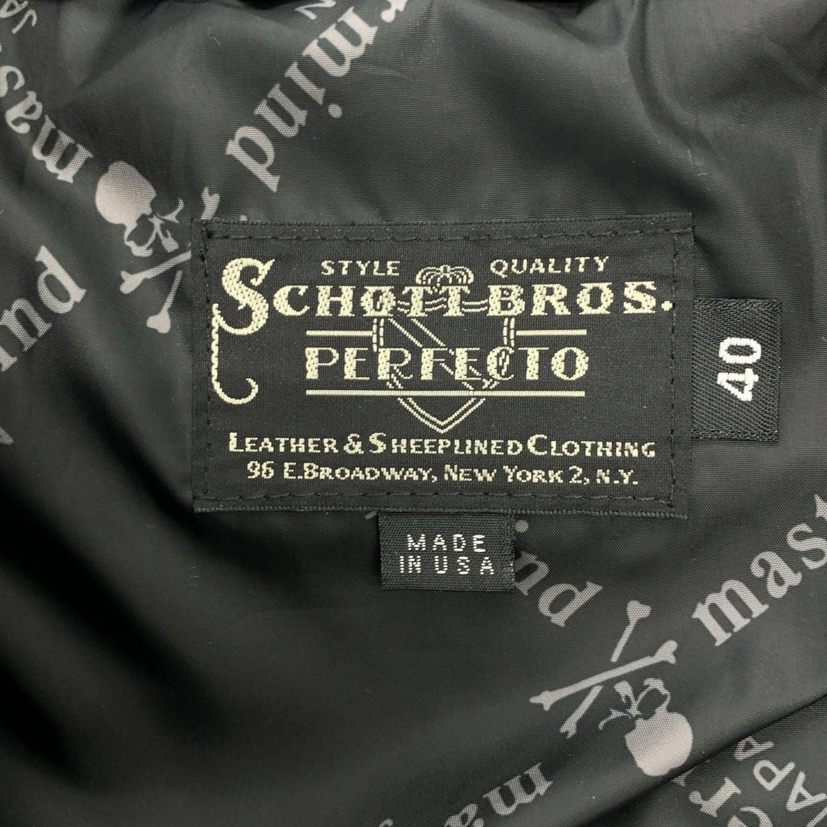 mastermind JAPAN / マスターマインドジャパン | × Schott bros Grizzly Jacket グリズリー ジャケット | 40 | ブラック | メンズ