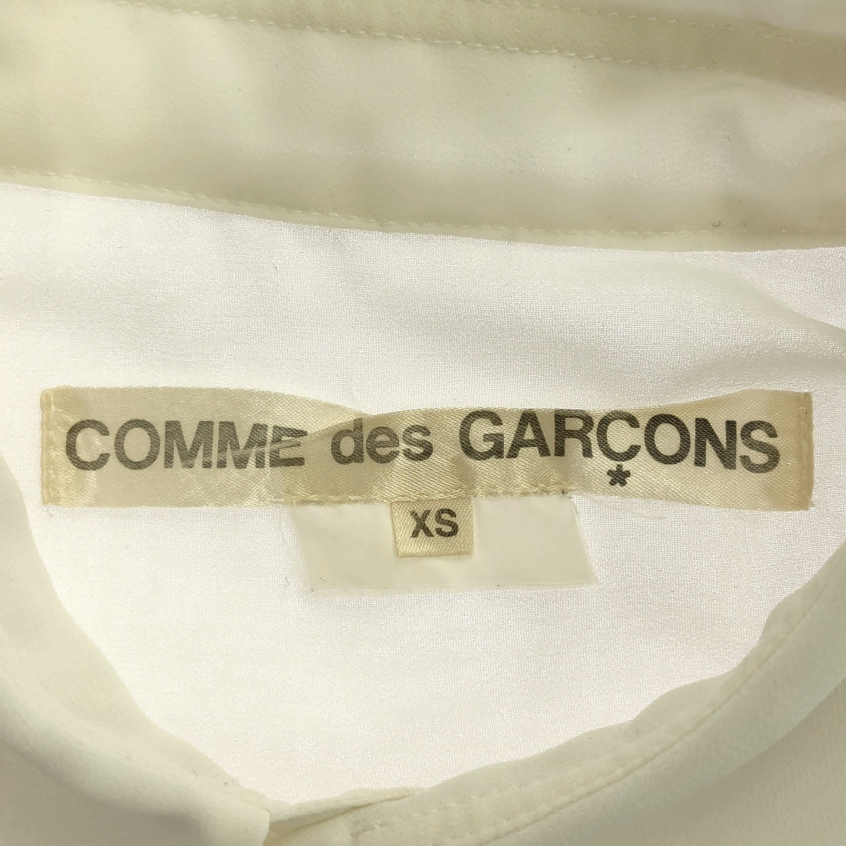 COMME des GARCONS / 콤데 갤슨 | 2009SS | 프릴 디자인 시어 블라우스 | XS | 화이트 | 여성