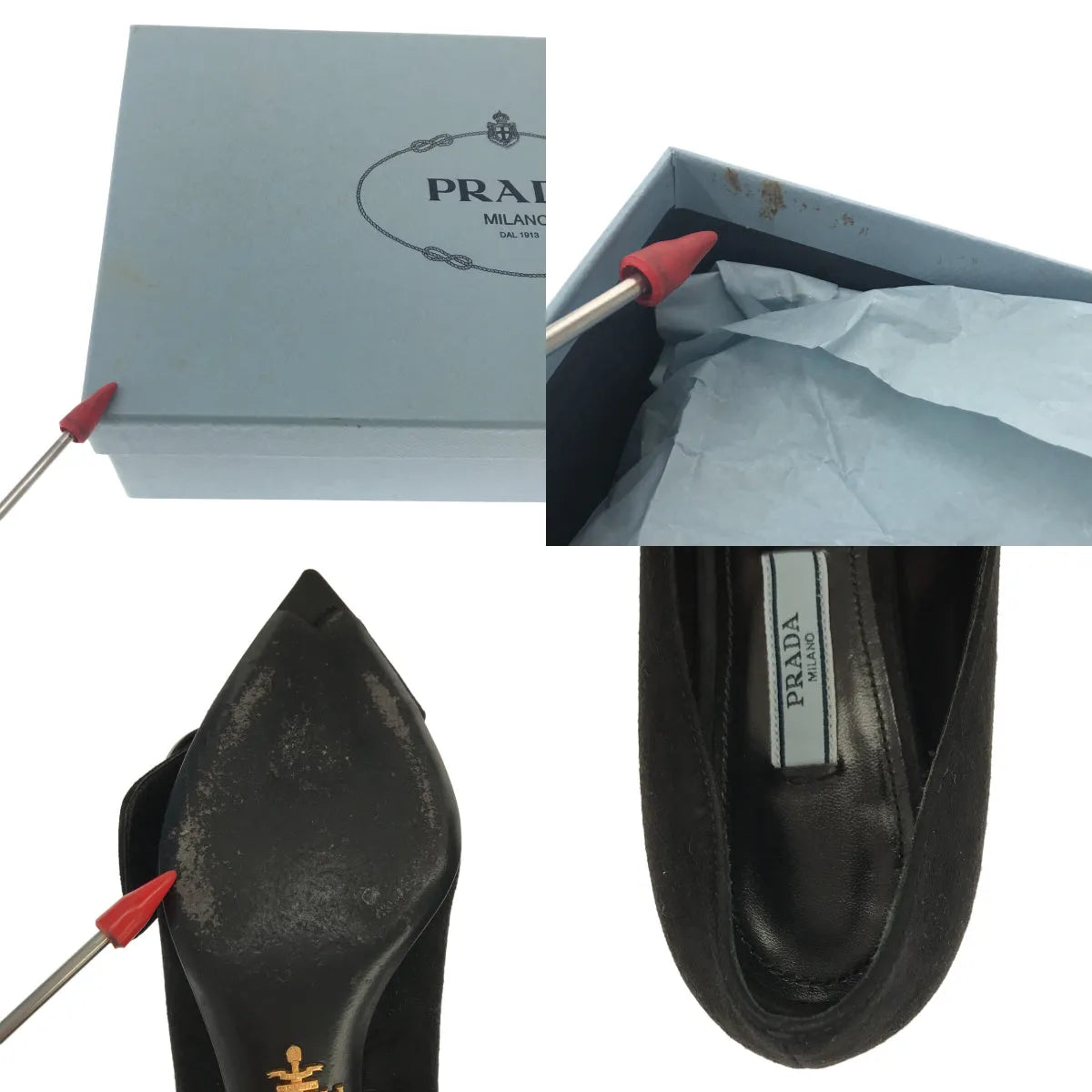 普拉達 |絨面革尖頭高跟鞋 | 36 |女性的
