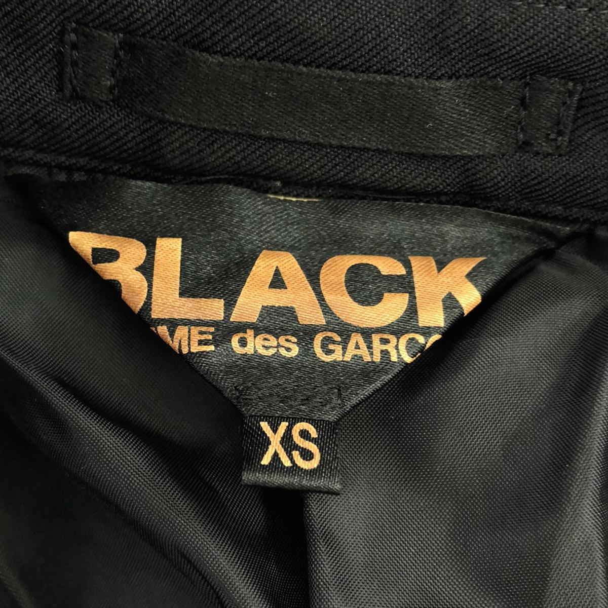 BLACK COMME des GARCONS / ブラックコムデギャルソン | 2009AW | ポリエステル 製品染め 変形 シングルブレスト ジャケット | XS | ブラック | レディース