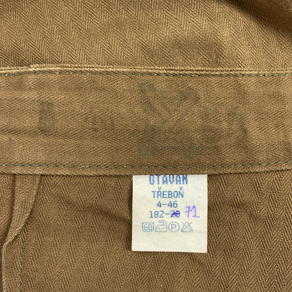 VINTAGE / 빈티지 헌 옷 | OTAVAN TREBON / 체코 군 군사 바지 | 46 | 남성