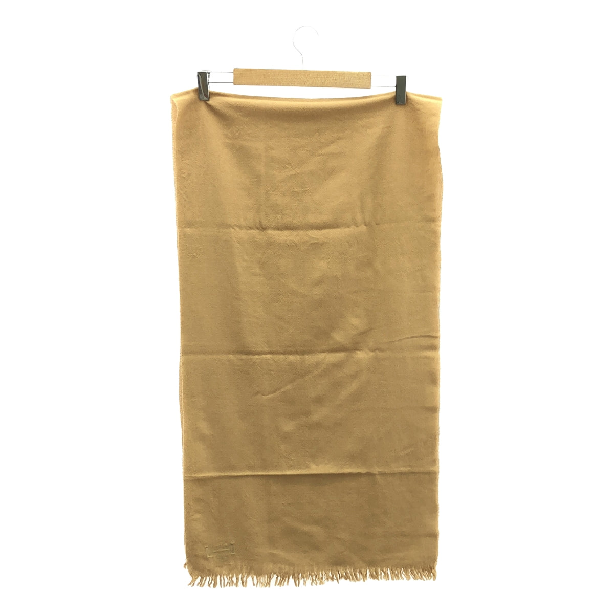 JOSHUA ELLIS / ジョシュアエリス | メリノウール フリンジ ストール マフラー | ライトブラウン