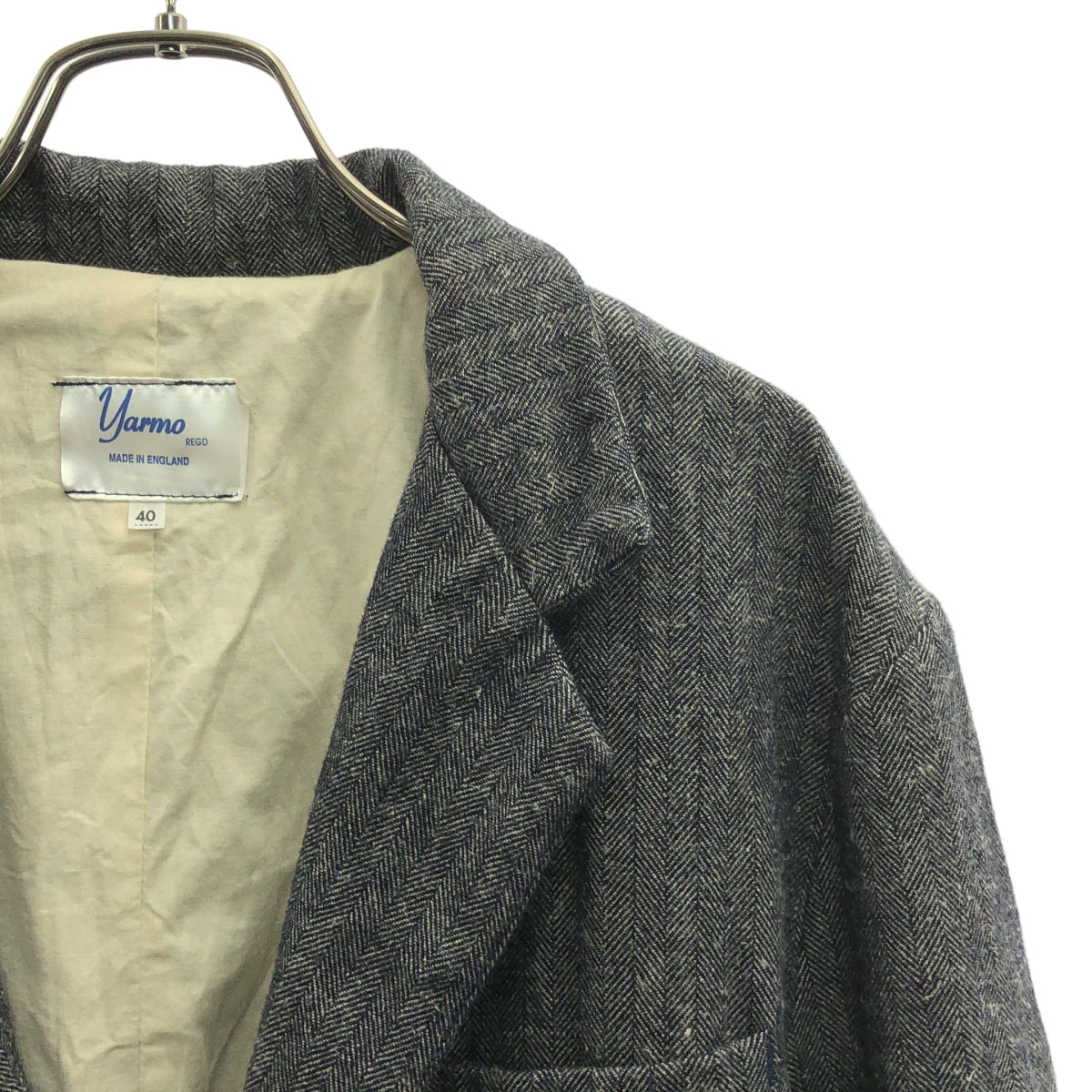 Yarmo | 羊毛亞麻人字紋工裝外套 | 40碼 | 男士