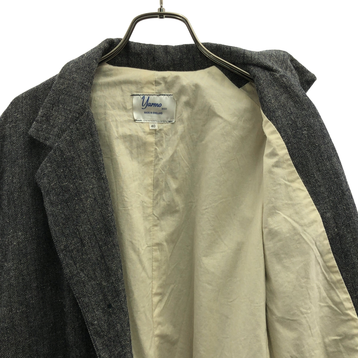 Yarmo | 羊毛亞麻人字紋工裝外套 | 40碼 | 男士