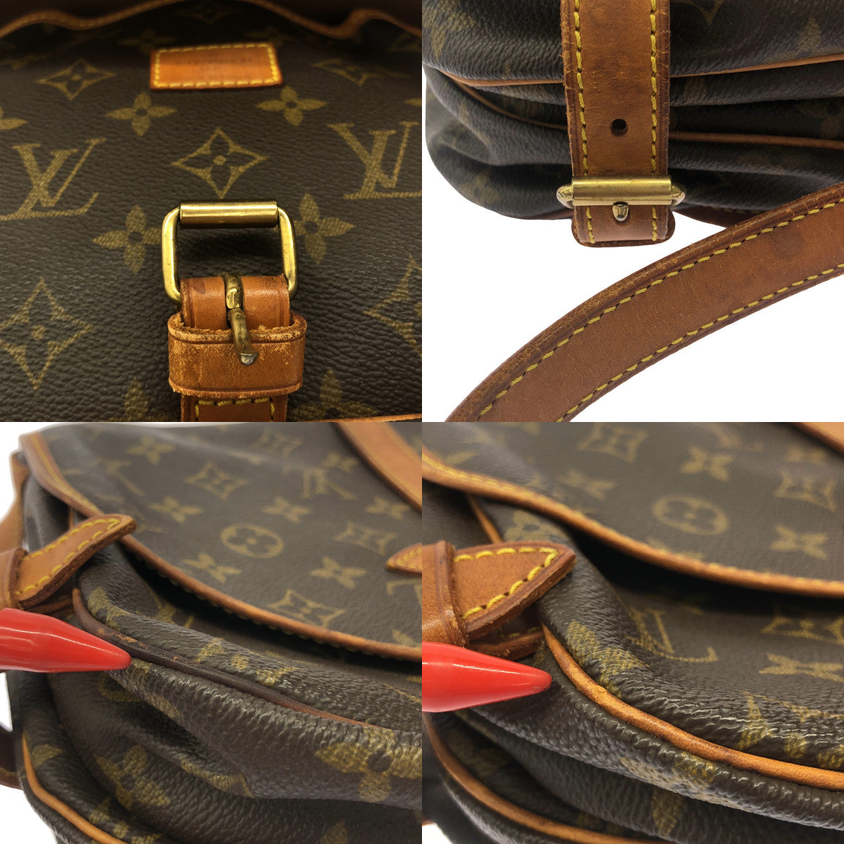Louis Vuitton / Louis Vuitton | M42256 / Saumur 30 Monogram Leather Shoulder Bag / Unisex | Brown | Men's