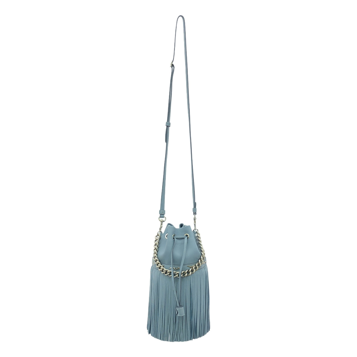 【美品】  J&M DAVIDSON / ジェイアンドエムデヴィッドソン | FRINGE CARNIVAL / カーニバル 2way レザー スタッズ フリンジ チェーンハンドル ショルダーバッグ | ブルー | レディース