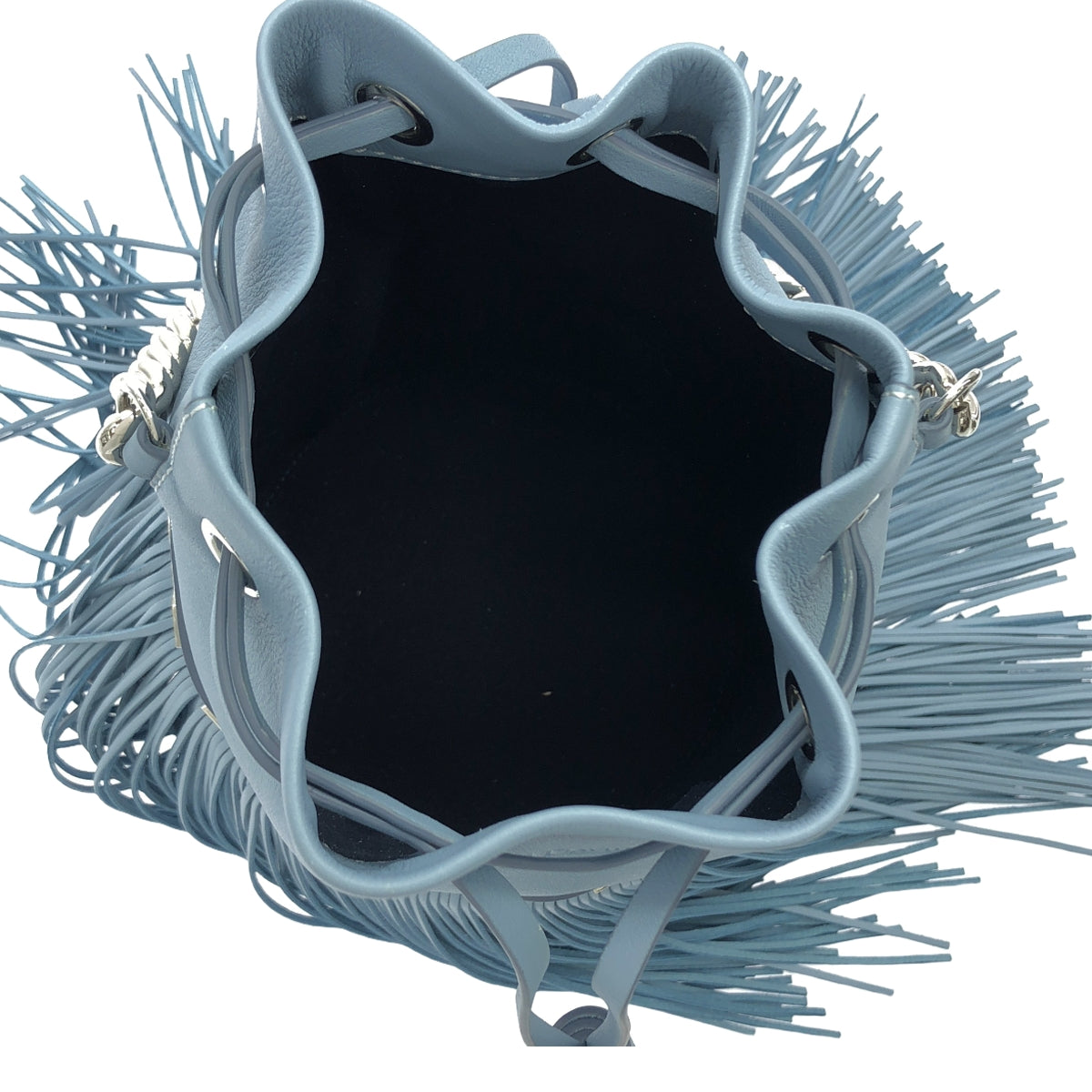 【미품】 J&amp;M DAVIDSON / 제이앤엠 데이비슨 | FRINGE CARNIVAL / 카니발 2way 가죽 스터드 프린지 체인 핸들 숄더백 | 블루 | 여성