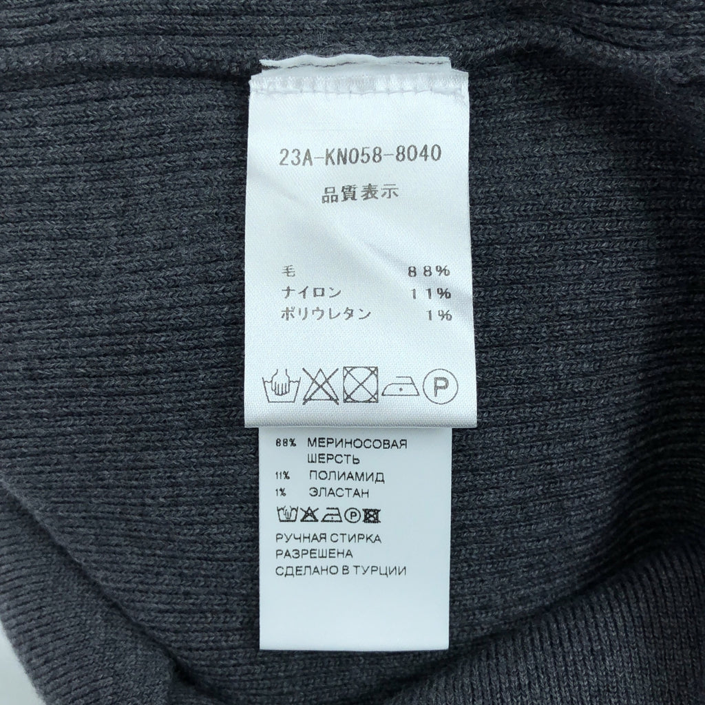 PATOU / パトゥ | ウール ワンポイントロゴ ハイネック リブ ニット セーター | S |