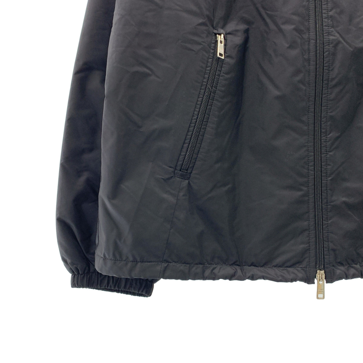 PRADA / プラダ | 2018 | 三角ロゴ フーテッド ナイロン 中綿 ジャケット | 40 | レディース