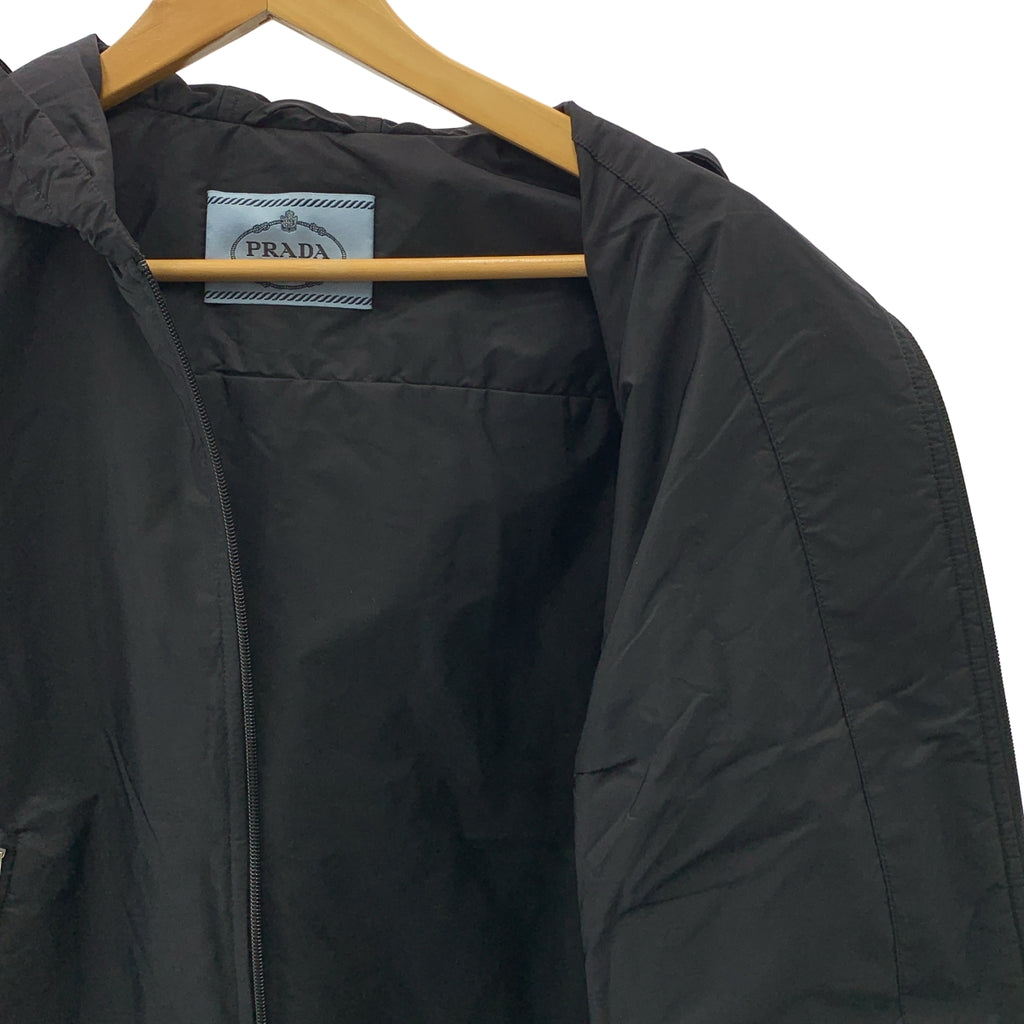 PRADA / プラダ | 2018 | 三角ロゴ フーテッド ナイロン 中綿 ジャケット | 40 | レディース
