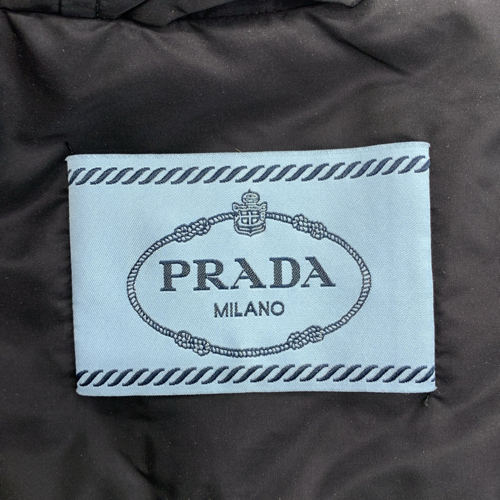 PRADA / プラダ | 2018 | 三角ロゴ フーテッド ナイロン 中綿 ジャケット | 40 | レディース