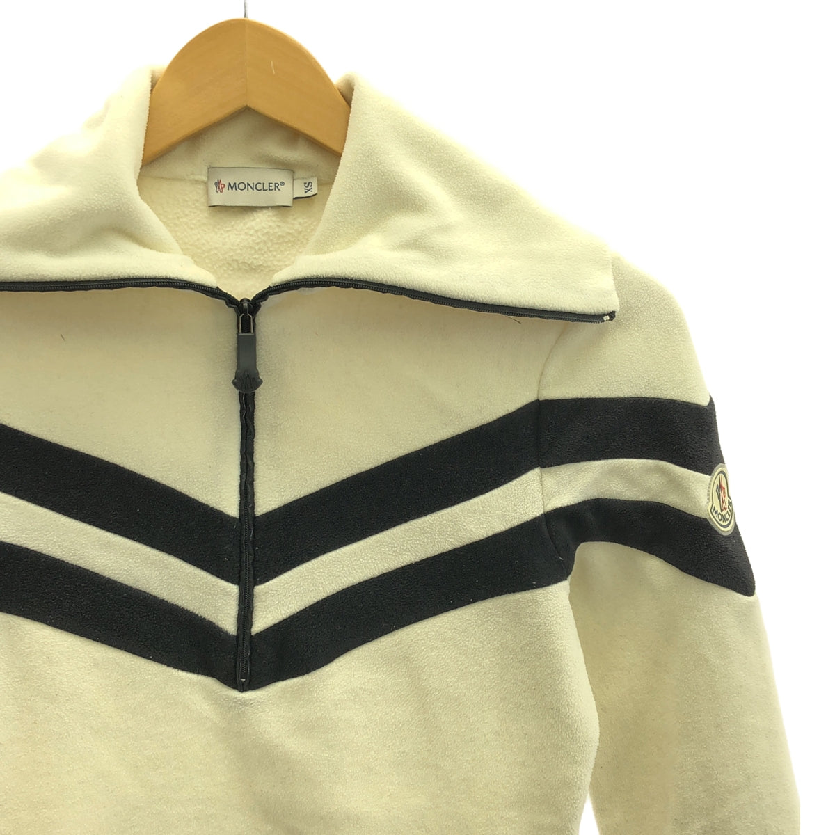 MONCLER / モンクレール | ハーフジップフリース | XS | ホワイト | レディース