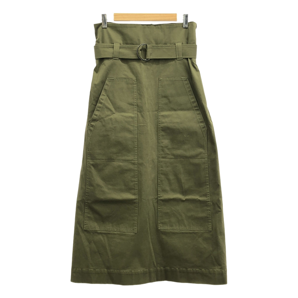 nicholson&nicholson / ニコルソンアンドニコルソン | Bshop 別注 コットン ベルテッド スカート | 38 | カーキ | レディース