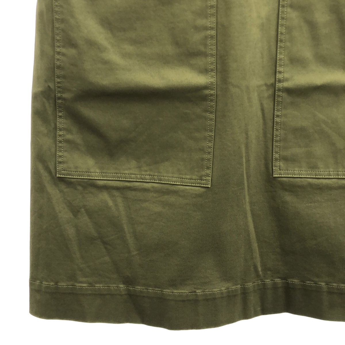 nicholson&nicholson / ニコルソンアンドニコルソン | Bshop 別注 コットン ベルテッド スカート | 38 | カーキ | レディース