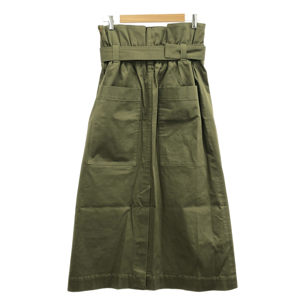 nicholson&nicholson / ニコルソンアンドニコルソン | Bshop 別注 コットン ベルテッド スカート | 38 | カーキ | レディース