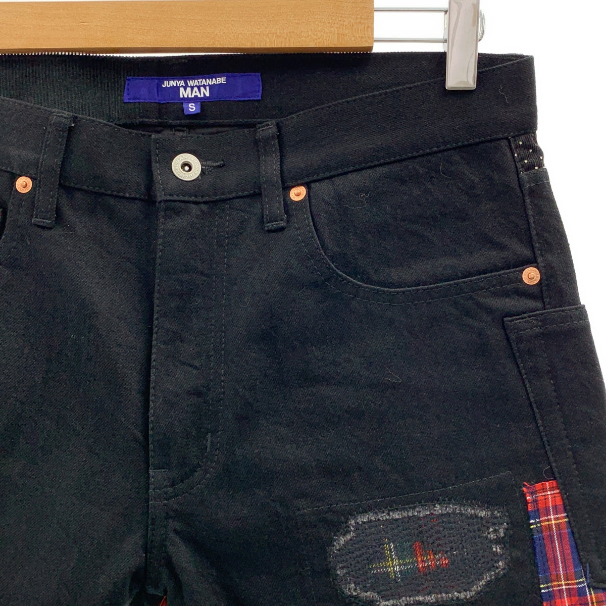 JUNYA WATANABE MAN / 준야와타나베만 | 2025SS | 다른 소재 패치워크 데님 팬츠 | S | 남성