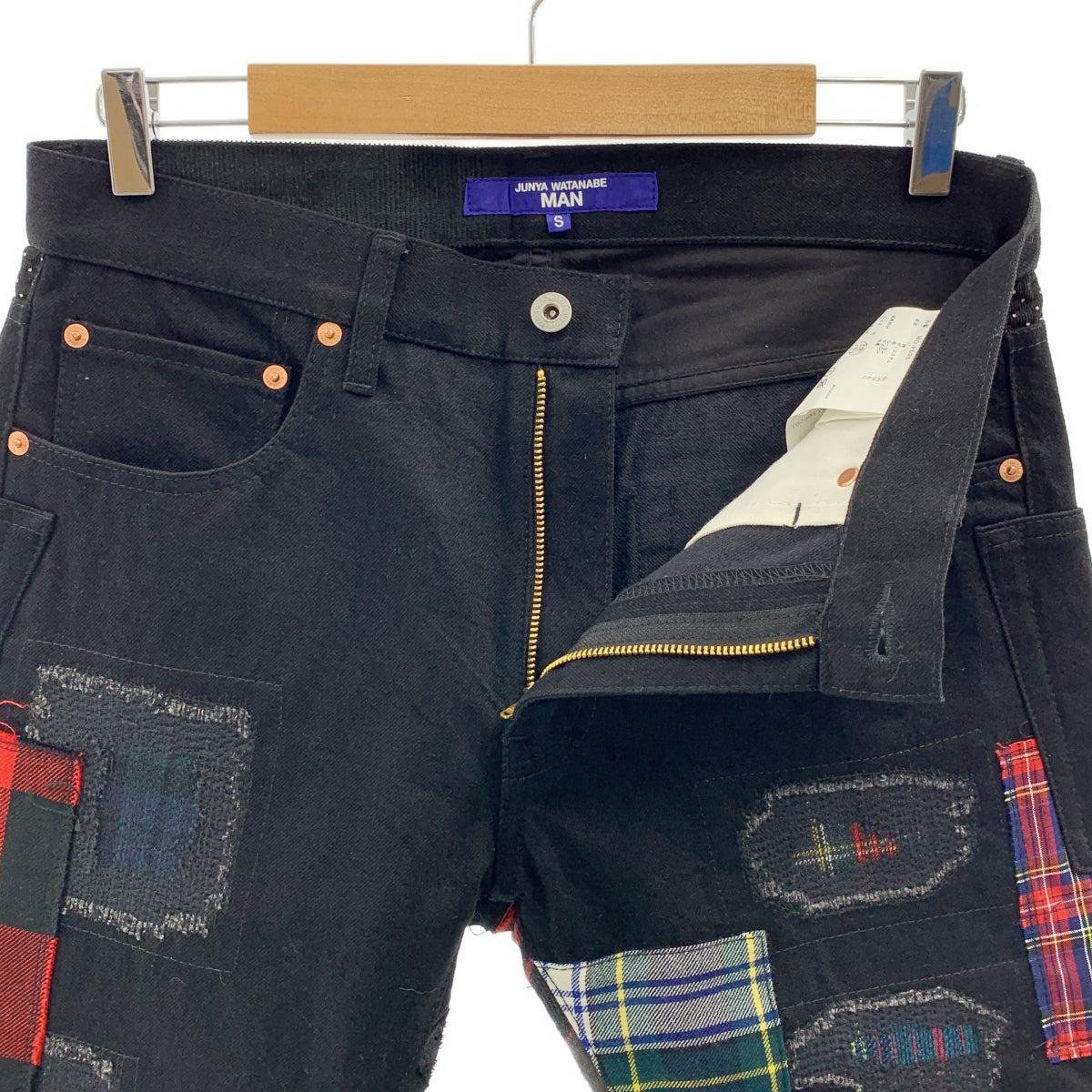JUNYA WATANABE MAN / 준야와타나베만 | 2025SS | 다른 소재 패치워크 데님 팬츠 | S | 남성