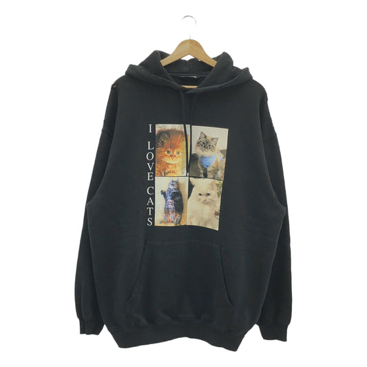 BALENCIAGA / バレンシアガ | I LOVE CAT MEDIUM FIT HOODIE / ダメージ加工 キャット プリント スウェット フーディ | XS | メンズ