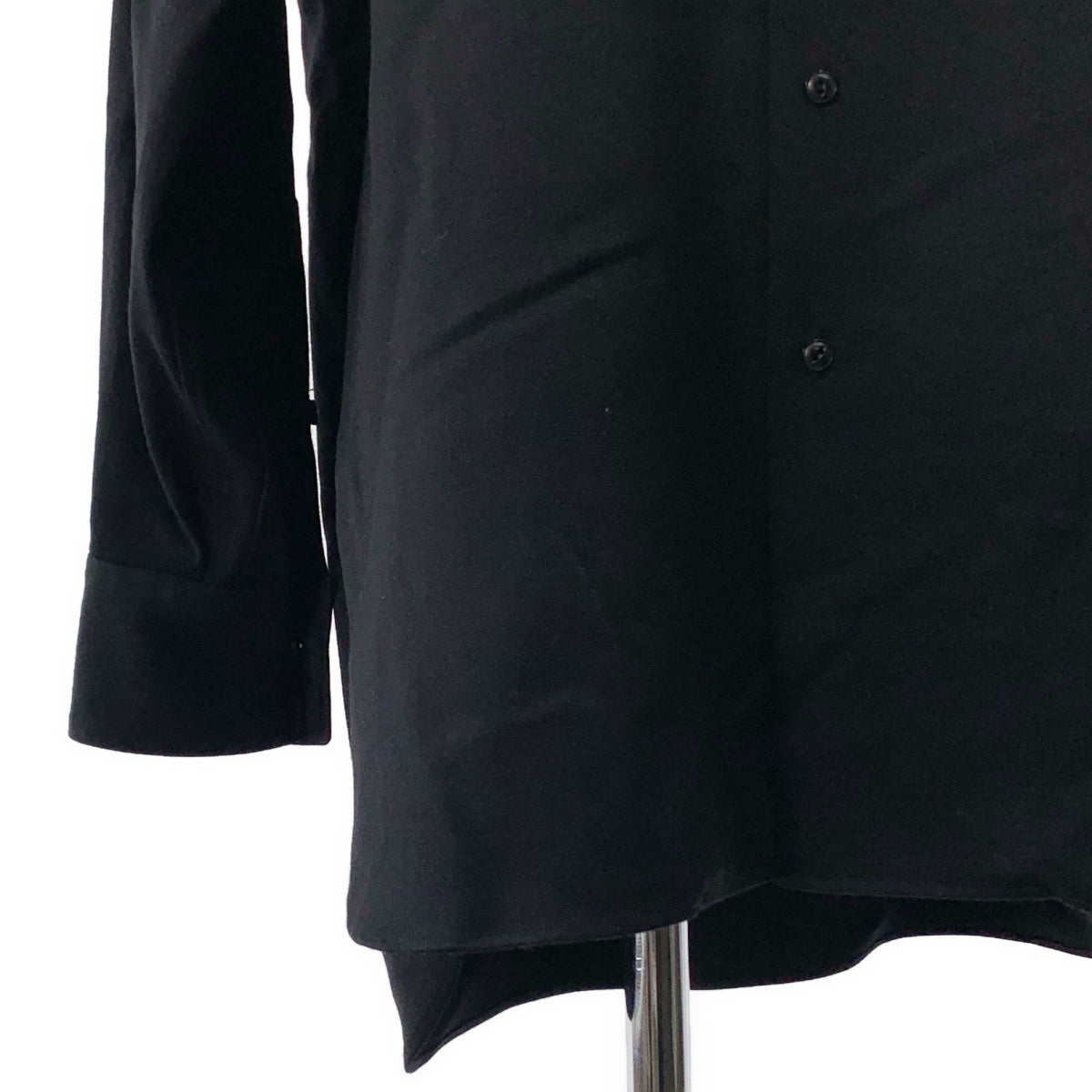 【美品】  NICENESS / ナイスネス | LAURENCE CHARCOAL / ビッグカラー オーバー シャツ | S | ブラック | メンズ