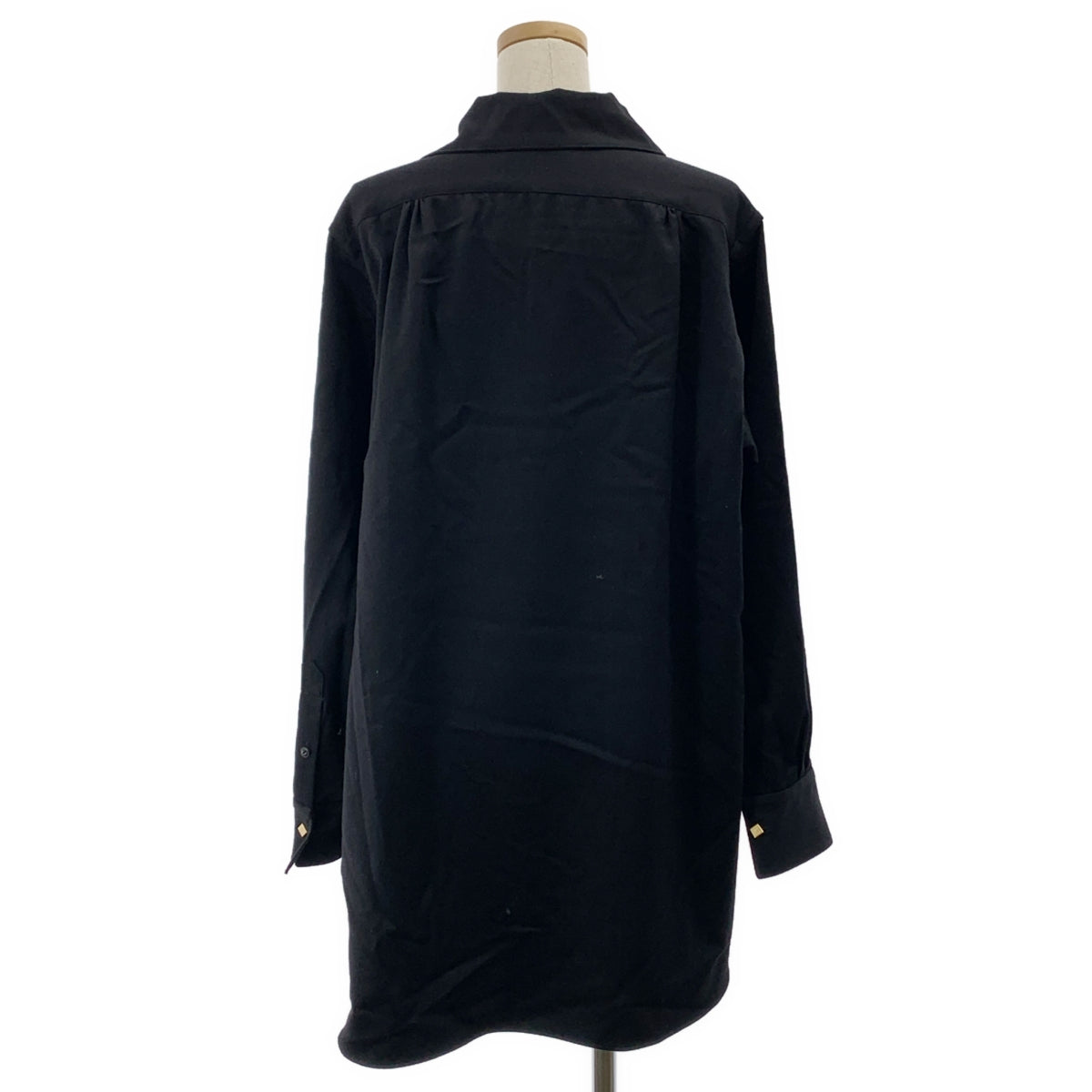 【美品】  NICENESS / ナイスネス | LAURENCE CHARCOAL / ビッグカラー オーバー シャツ | S | ブラック | メンズ