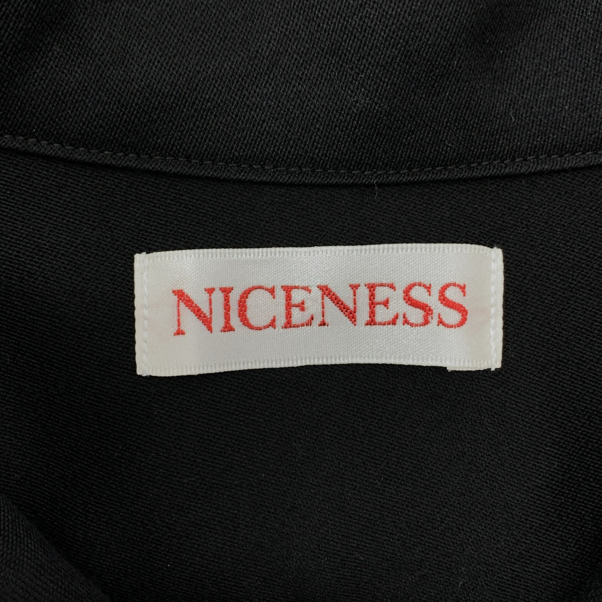 【美品】  NICENESS / ナイスネス | LAURENCE CHARCOAL / ビッグカラー オーバー シャツ | S | ブラック | メンズ