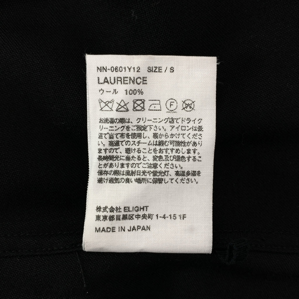 【美品】  NICENESS / ナイスネス | LAURENCE CHARCOAL / ビッグカラー オーバー シャツ | S | ブラック | メンズ