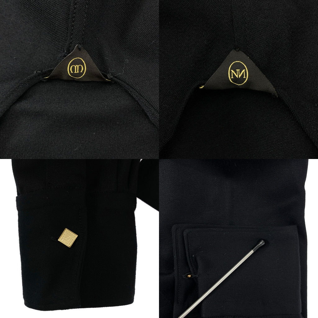 【美品】  NICENESS / ナイスネス | LAURENCE CHARCOAL / ビッグカラー オーバー シャツ | S | ブラック | メンズ