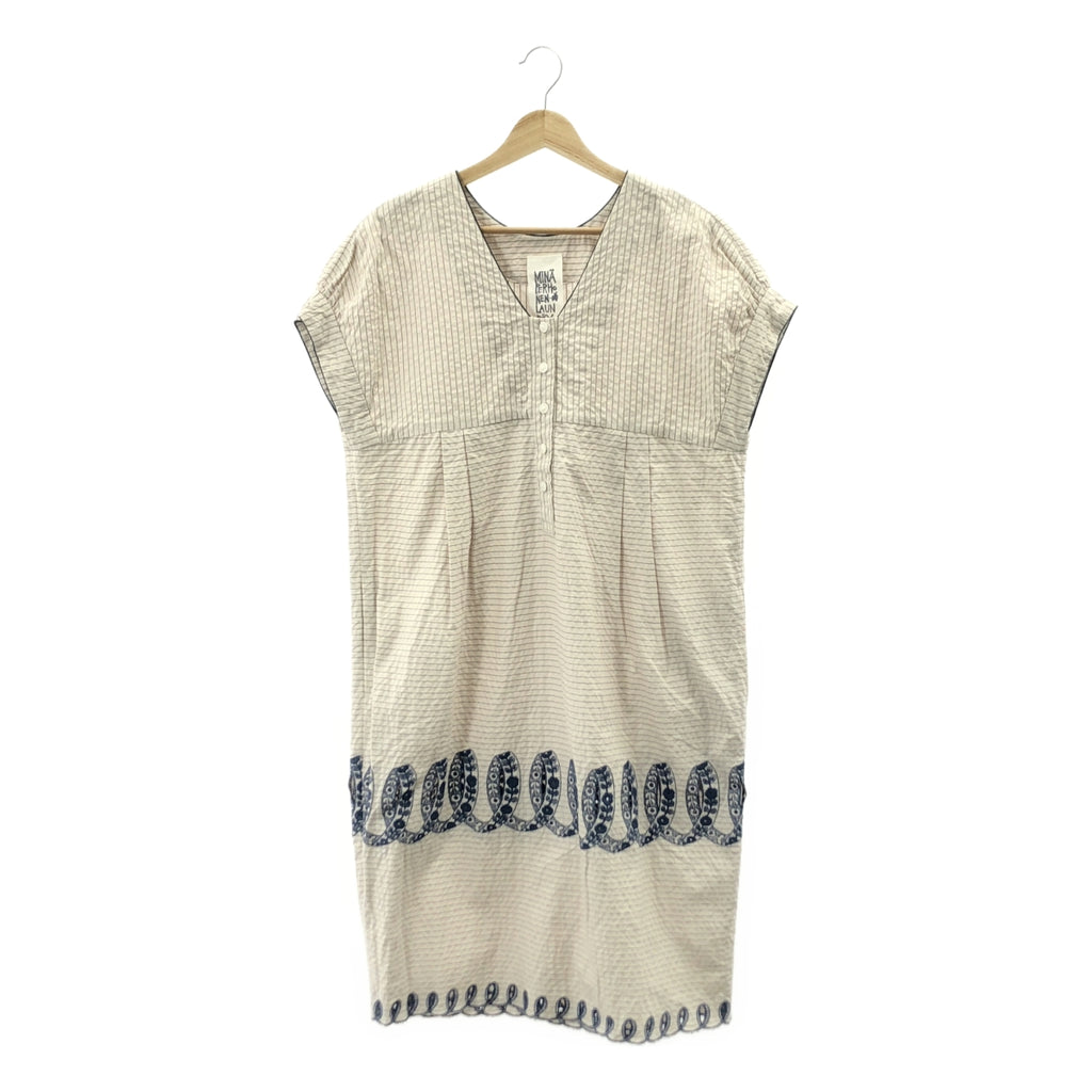 mina perhonen | 緞帶棉絲刺繡洋裝 | 尺寸 36 |