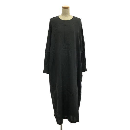 WIRROW / ウィロウ | Cupro cotton crew neck dress ワンピース | 1 | レディース