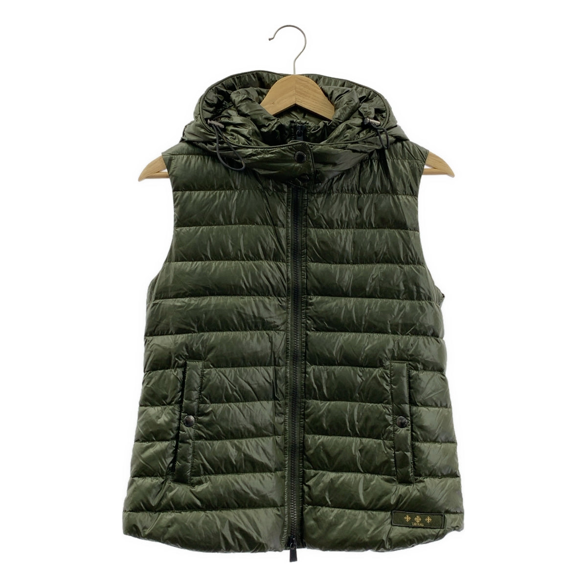 TATRAS / タトラス | ナイロン フーデット ダウンベスト | 2 | カーキ | レディース