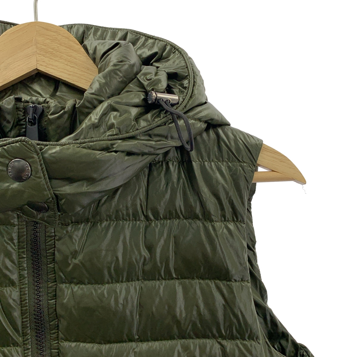 TATRAS / タトラス | ナイロン フーデット ダウンベスト | 2 | カーキ | レディース