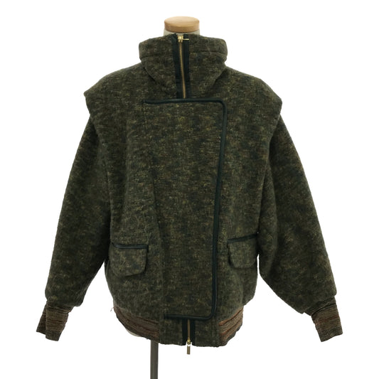 【美品】  Mame Kurogouchi / マメクロゴウチ | Alpaca Blend Shaggy Wool Blouson / アルパカ シャギー ブルゾン ジャケット | 1 | green | レディース