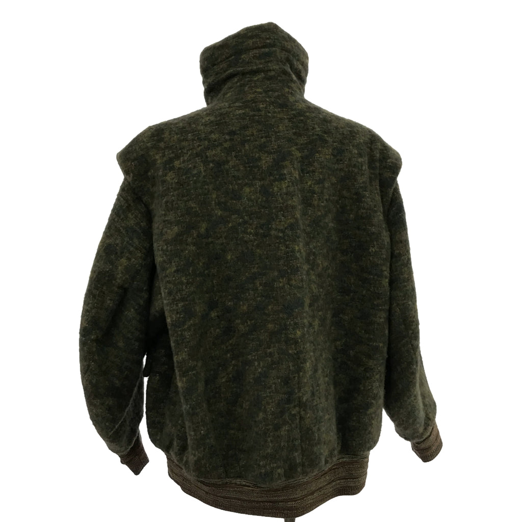 【미품】 Mame Kurogouchi / 마메쿠로고우치 | Alpaca Blend Shaggy Wool Blouson / 알파카 샤기 블루존 재킷 | 1 | 녹색 | 여성
