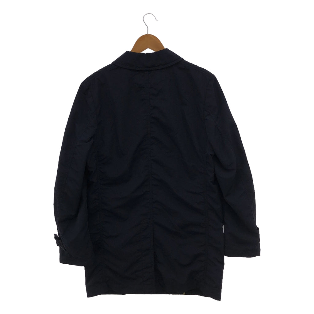 COMME des GARCONS HOMME | 2017春夏 |染色尼龍單排扣大衣 | XS |海軍 |男士