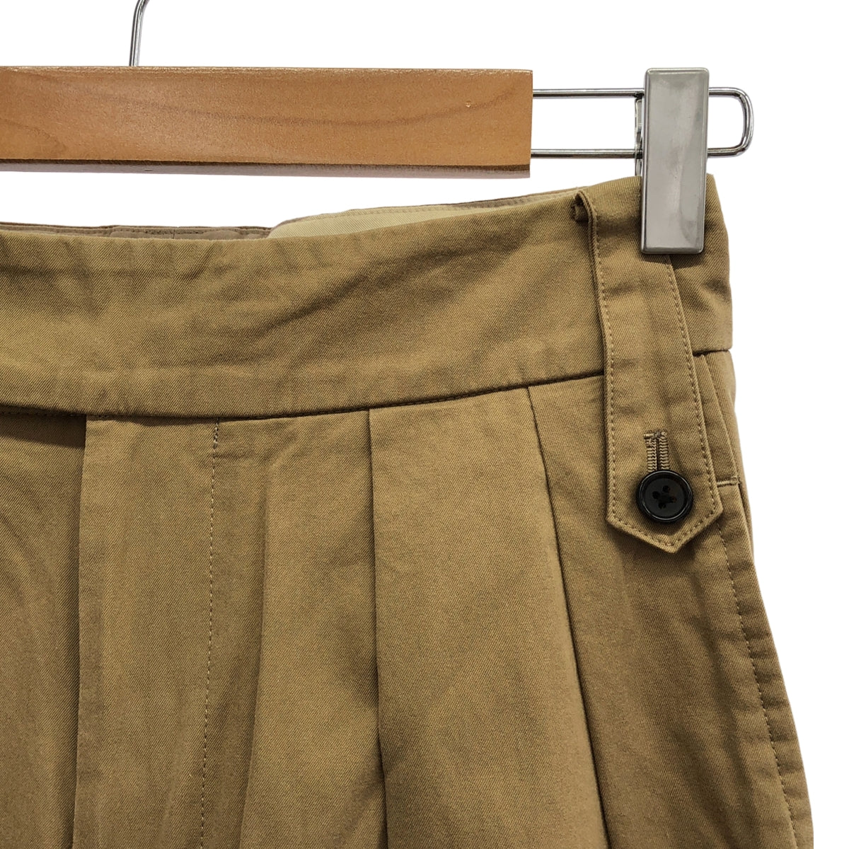 MARGARET HOWELL / マーガレットハウエル | コットン 2タック ワイドパンツ | 1 | ベージュ | レディース