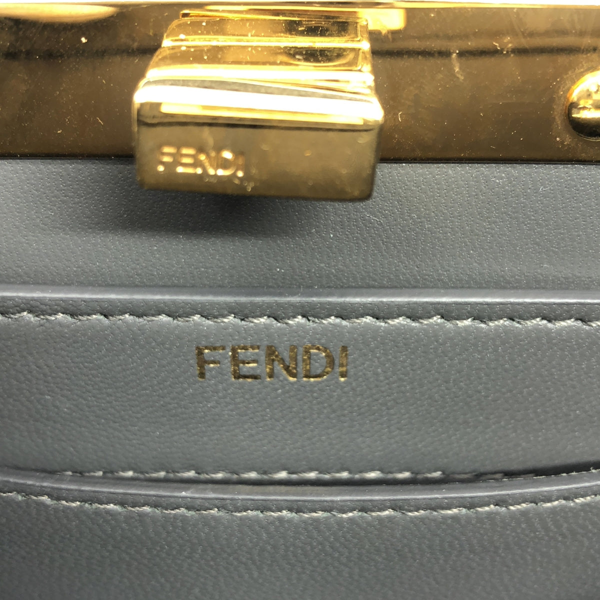 【미품】 FENDI / 펜디 | 8BN335 PEEKA BOO IseeU 미니 토트 백 래피 포함 | 회색 | 여성