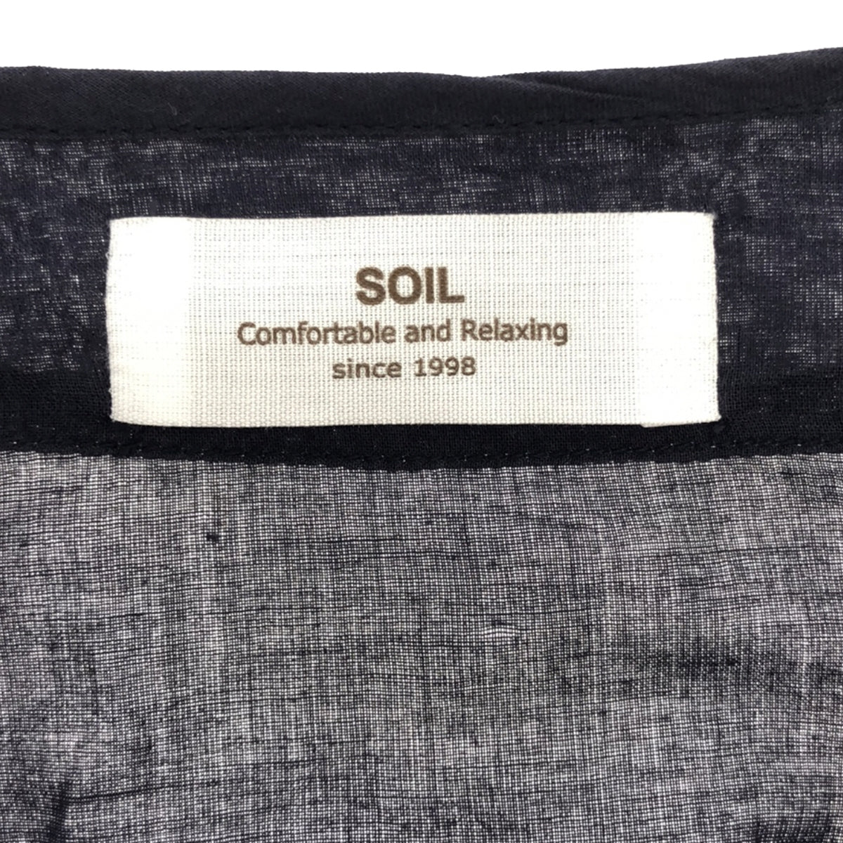 SOIL / ソイル | コットン ウエストギャザー カシュクール ワンピース | 2 | ネイビー | レディース