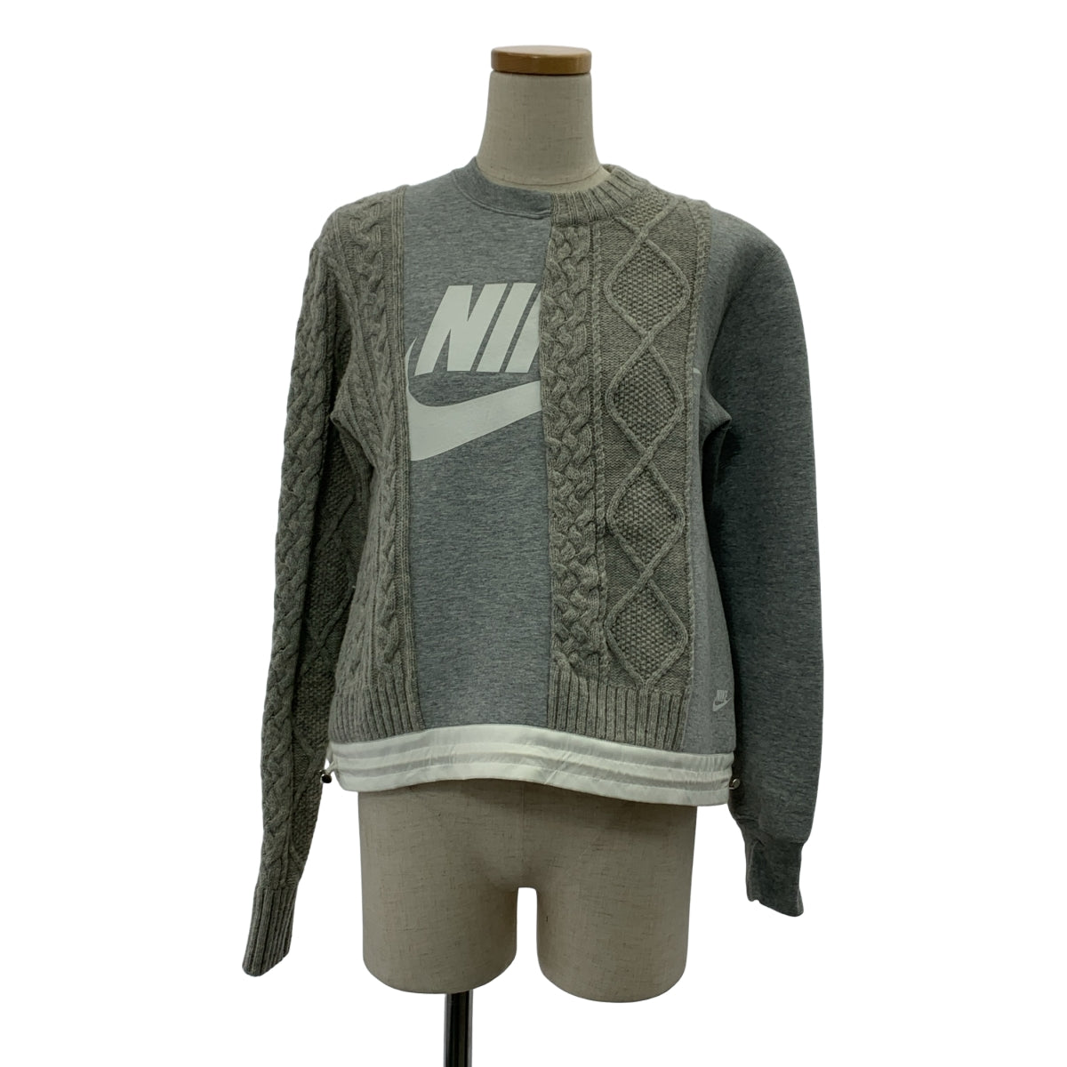 NIKE / Nike | × sacai SPLITCABLE TECH FLEECE SWEATSHIRT 對接針織衛衣 | XS | 女款