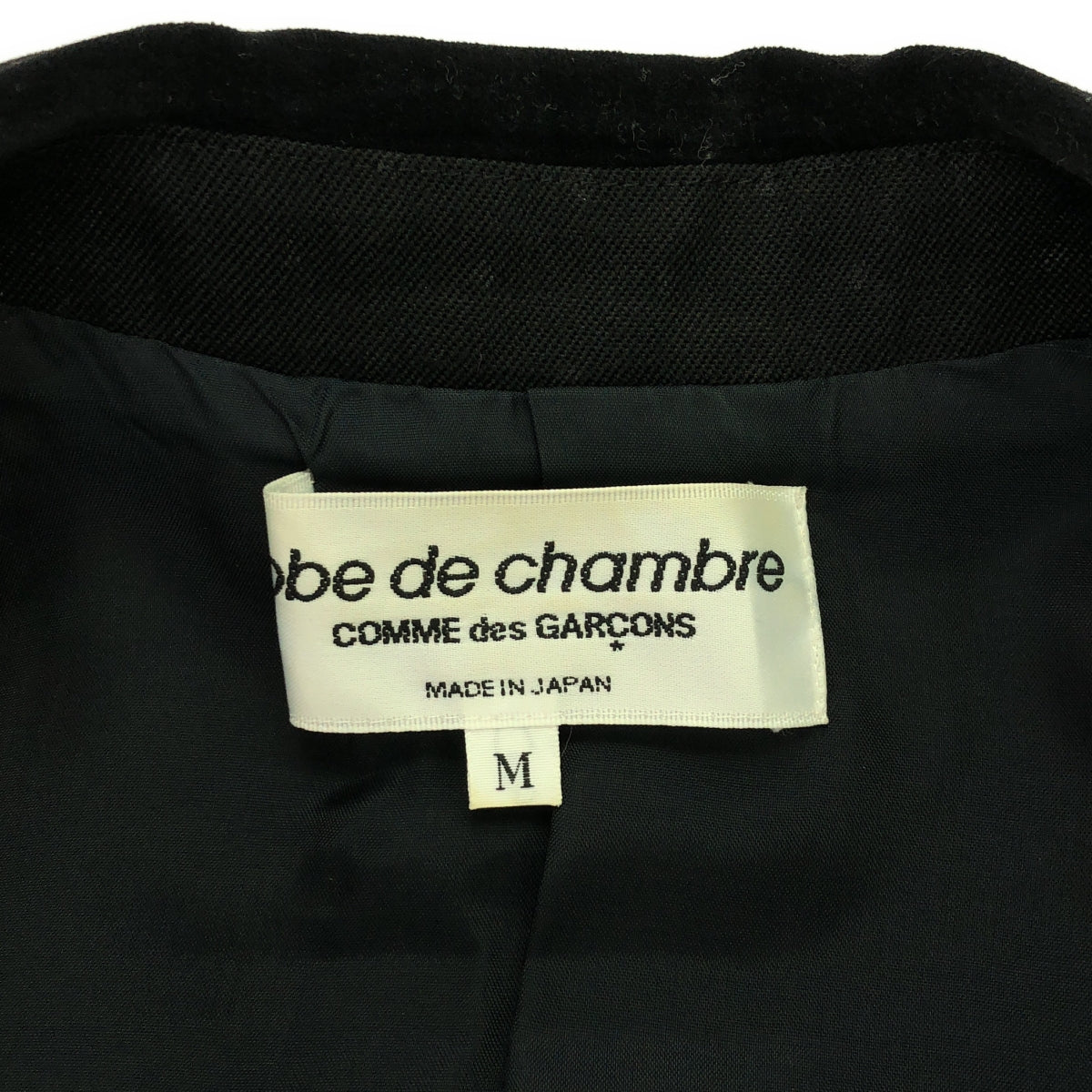 COMME des GARCONS | 睡袍2000 秋冬 |圓點絲絨單排扣外套/全襯裡 |中號 |女性的