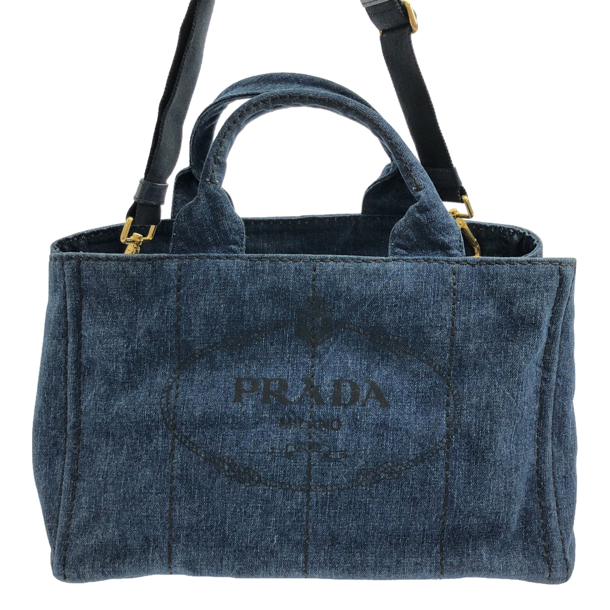 PRADA | Canapa Denim Tote Bag | Medium | Women's