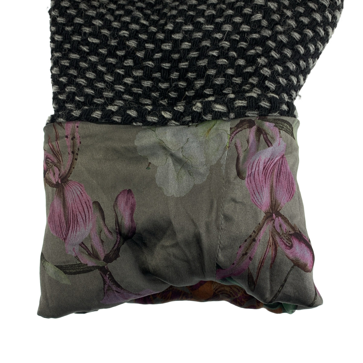 GEOFFREY B.SMALL / ジェフリーBスモール | wool tweed coat hoodie / ウール ツイード オーバーコート フーディ / 総柄裏地 |