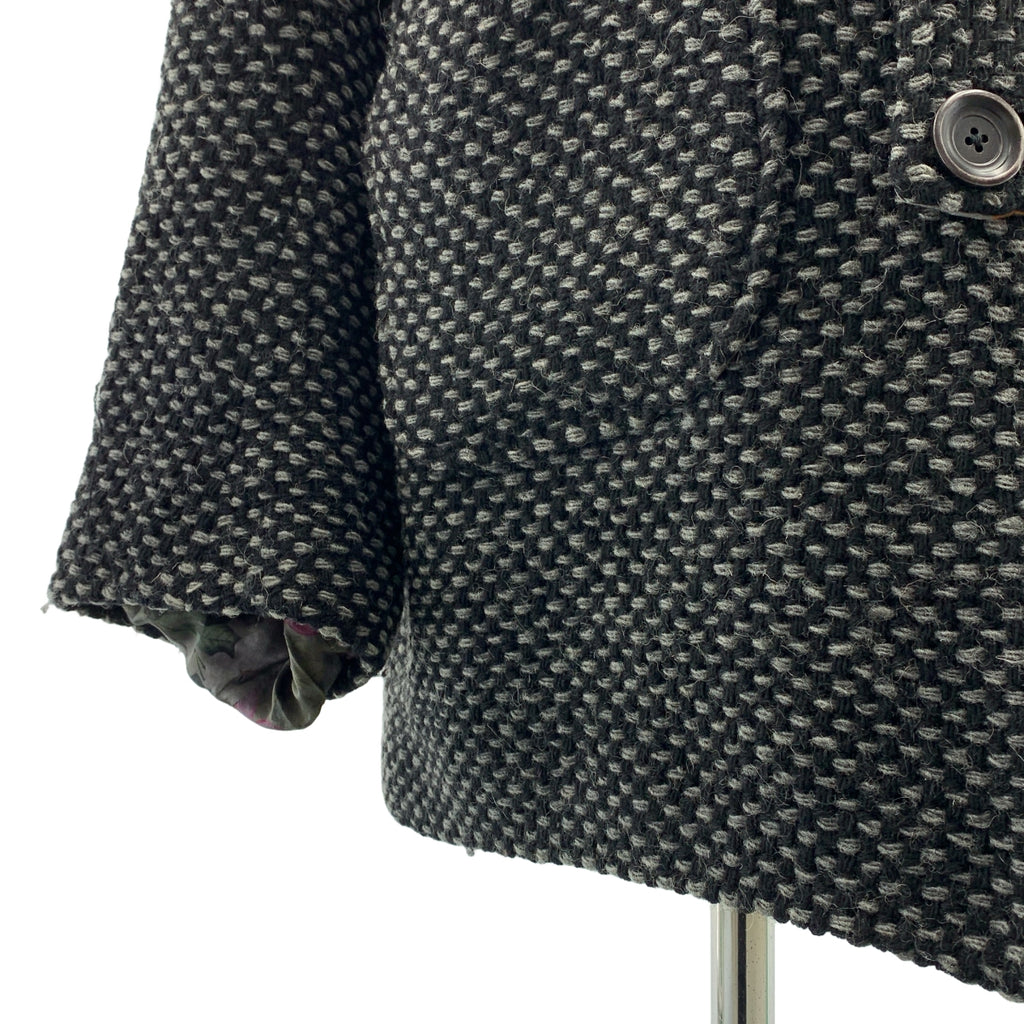 GEOFFREY B.SMALL / ジェフリーBスモール | wool tweed coat hoodie / ウール ツイード オーバーコート フーディ / 総柄裏地 |