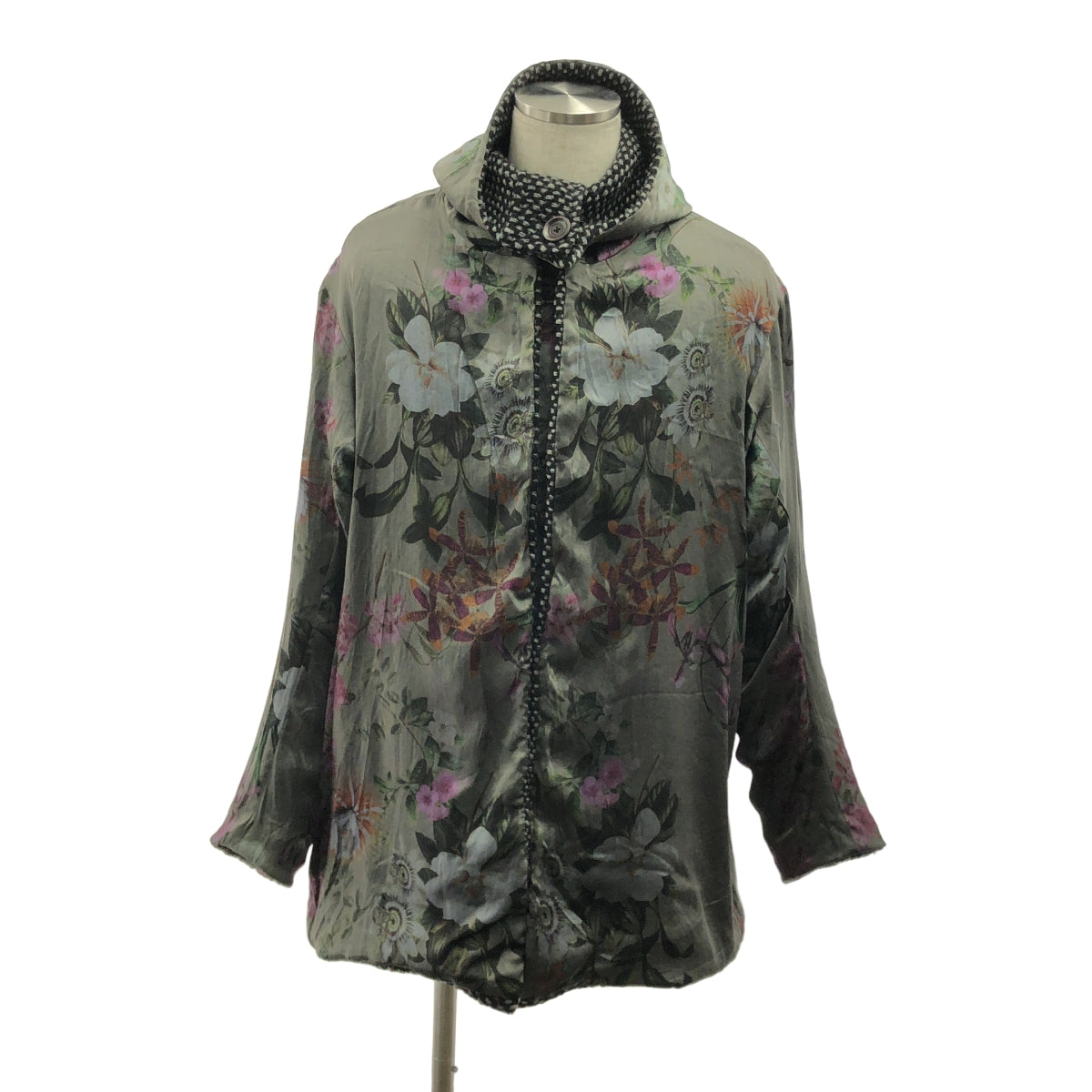 GEOFFREY B.SMALL / 제프리 B스몰 | wool tweed coat hoodie / 울 트위드 오버코트 후디 / 총무늬 안감 |