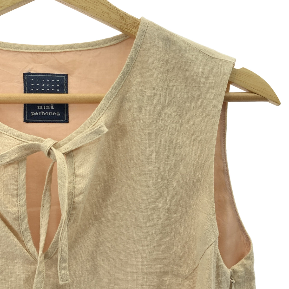 mina perhonen / 미나펠호넨 | bird 린넨 자수 민소매 원피스 | 36 |