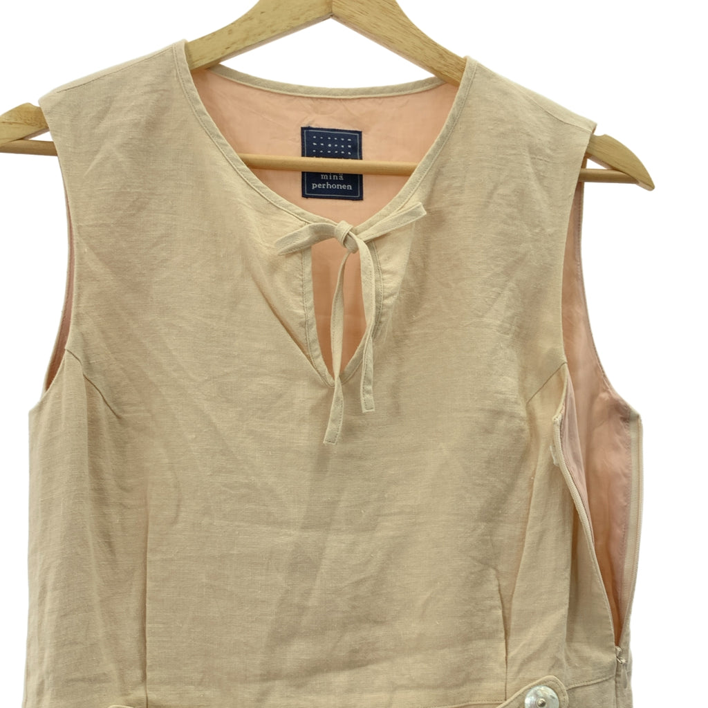 mina perhonen / 미나펠호넨 | bird 린넨 자수 민소매 원피스 | 36 |