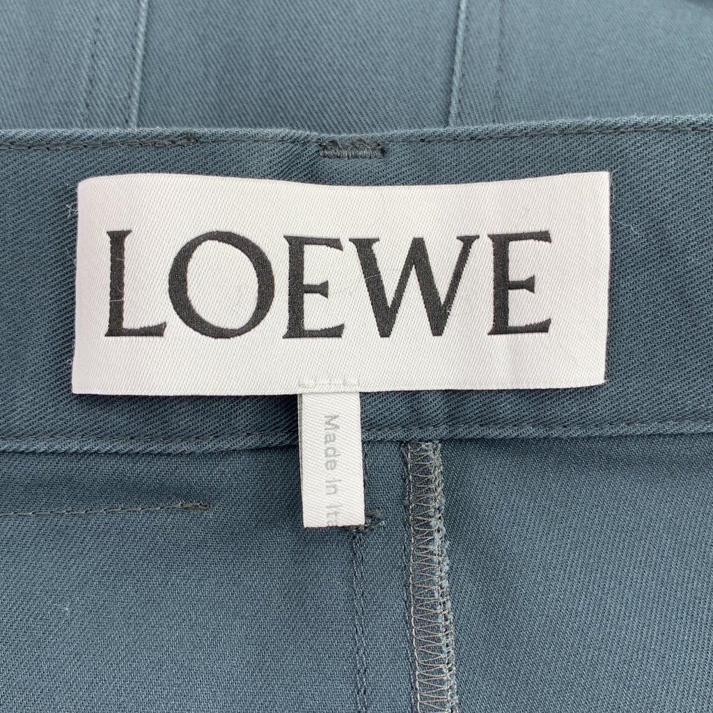 LOEWE / ロエベ | ロゴパッチ タック ワイドパンツ | 46 | メンズ