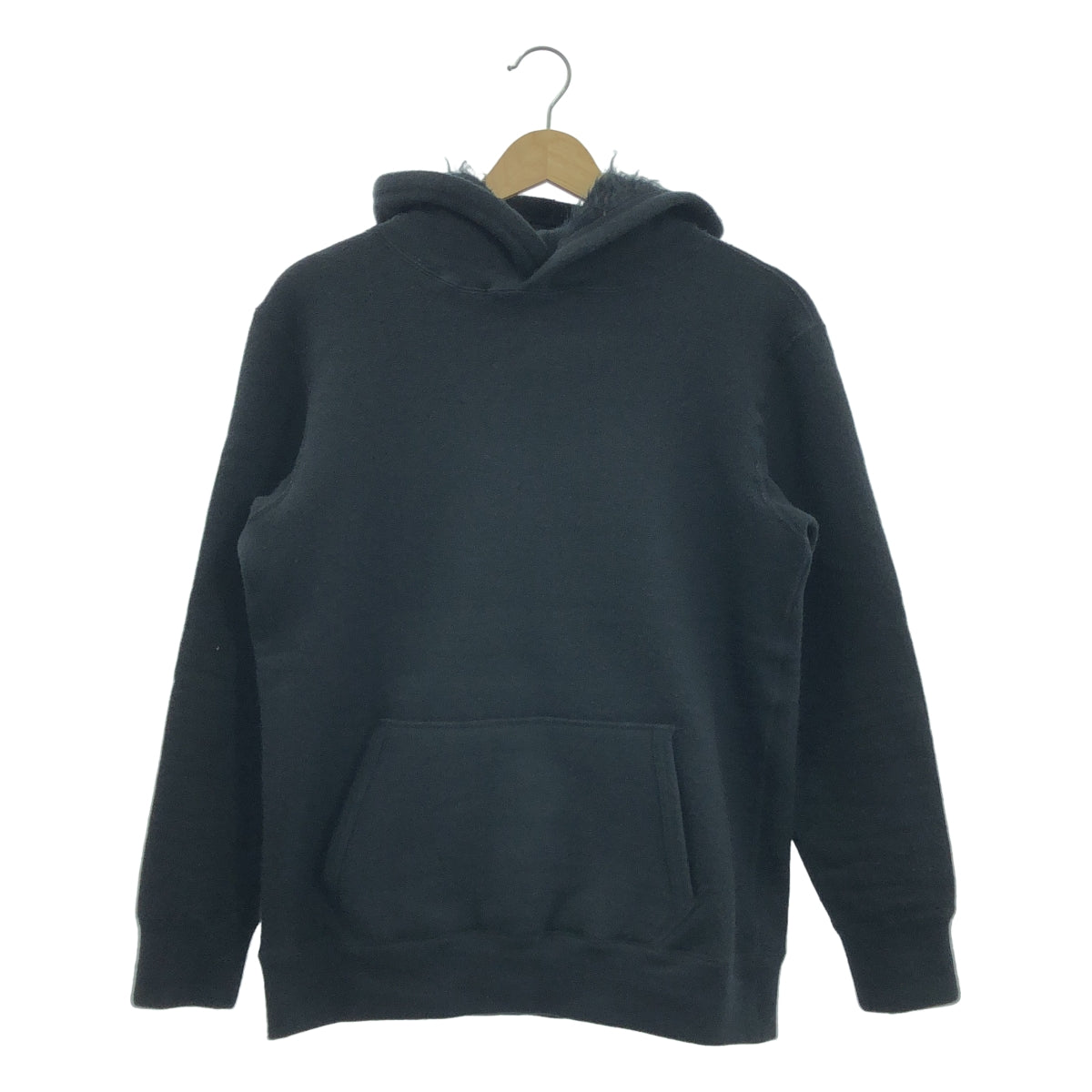 【美品】  YETINA / イエティナ | 2024AW | Pullover Hoodie 裏起毛 プルオーバー ニットパーカー | S | ブラック | メンズ